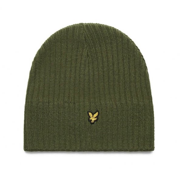 KNITTED RIBBED BEANIE 